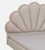 Cheerful Upholstered Queen Size Bed In White Colour