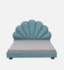Cheerful Upholstered Queen Size Bed In Blue Colour