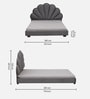 Cheerful Upholstered Queen Size Bed In Grey Colour