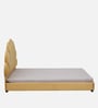 Cheerful Upholstered Queen Size Bed In Yellow Colour