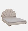Cheerful Upholstered Queen Size Bed In White Colour
