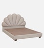 Cheerful Upholstered Queen Size Bed In White Colour