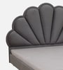 Cheerful Upholstered Queen Size Bed In Grey Colour