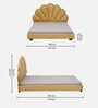 Cheerful Upholstered Queen Size Bed In Yellow Colour