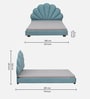 Cheerful Upholstered Queen Size Bed In Blue Colour