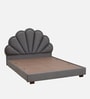 Cheerful Upholstered Queen Size Bed In Grey Colour