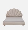 Cheerful Upholstered Queen Size Bed In White Colour