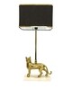 Antique Brass Finish Metal Design Cheetah Table Lamp with Marble Base