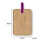 Chef Knife with Bamboo Handle (Purple)