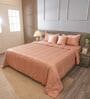 Chempange Rose 300TC 100% Cotton Solid & Quilted Double Bedding Set