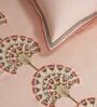 Chempange Rose 300TC 100% Cotton Solids Flat Embroidered Super King Bedsheet With 2 Pillow Covers