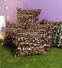 Brown Velvet Geometric 16x16 inches Cushion Cover (5Pc)