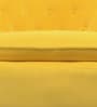 Chenille Tufted Velvet Fabric Arm Chair In Yellow Colour