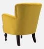 Chenille Tufted Velvet Fabric Arm Chair In Yellow Colour