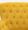Chenille Tufted Velvet Fabric Arm Chair In Yellow Colour