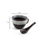 Cher Ceramic Serving Bowls with Spoons Combo -Set of 12