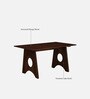 Cher Mango Wood 6 Seater Small Dining Set In Tubbaq Finish