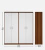 Cherry 4 Door Wardrobe In Walnut And Frosty White Finish