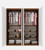 Cherry 4 Door Wardrobe In Walnut And Frosty White Finish
