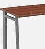 Cherry Metal Foldable Study Table in Brown Finish