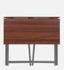Cherry Metal Foldable Study Table in Brown Finish
