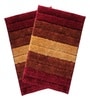 Cherry Microfiber 16x24 Inches Lightweight Bath Mat Set Of 2