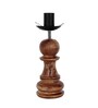Chess Table Desk Lamp White Frost Shade, Handmade Wooden, Pawn