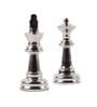 Chess King & Queen Nickel (Small ) (Set Of 2) Abstract Decor Piece