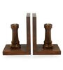 Brown Sheesham Wood Chess Rook Bookend