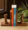 Brown Sheesham Wood Chess Rook Bookend