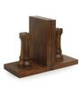 Brown Sheesham Wood Chess Rook Bookend