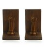 Brown Sheesham Wood Chess Rook Bookend