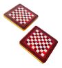 Chess To Life Red (4 x 4 Inches) Marble (Set of 2) Coasters