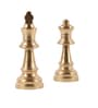 Chesss King & Queen Golden (Large) (Set Of 2) Abstract Decor Piece