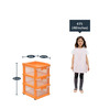 Chest of 3 Drawer in Orange Colour