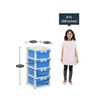 Buggy Plastic Kids Chest Of Drawers in Blue & Cream Colour