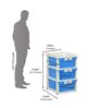 Sky Plastic Kids Chest Of Drawers in Blue & Cream Colour