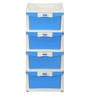Buggy Plastic Kids Chest Of Drawers in Blue & Cream Colour