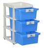Sky Plastic Kids Chest Of Drawers in Blue & Cream Colour