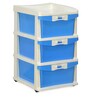 Sky Plastic Kids Chest Of Drawers in Blue & Cream Colour