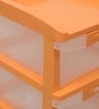 Buggy Plastic Kids Chest Of Drawers in Orange Colour