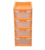 Buggy Plastic Kids Chest Of Drawers in Orange Colour