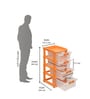 Buggy Plastic Kids Chest Of Drawers in Orange Colour