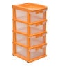 Buggy Plastic Kids Chest Of Drawers in Orange Colour