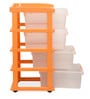 Buggy Plastic Kids Chest Of Drawers in Orange Colour