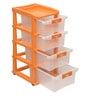 Buggy Plastic Kids Chest Of Drawers in Orange Colour