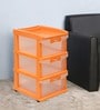 Chest of 3 Drawer in Orange Colour