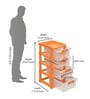 Buggy Plastic Kids Chest Of Drawers in Orange Colour