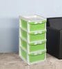 Breadfruit Plastic Kids Chest Of Drawers in Pastel Green & Cream Colour