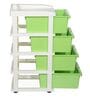 Breadfruit Plastic Kids Chest Of Drawers in Pastel Green & Cream Colour